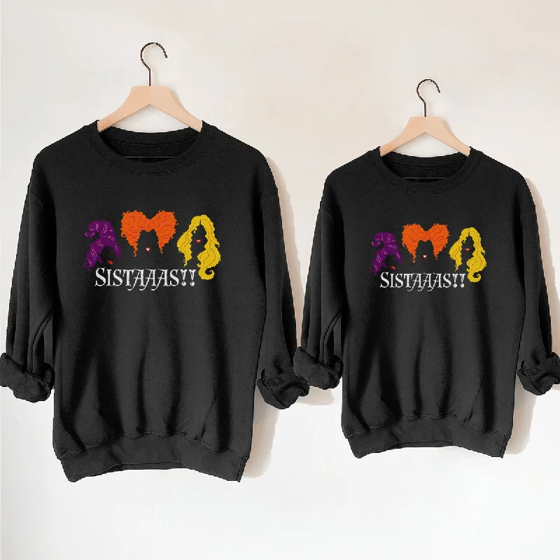 Sanderson Sisters Matching Halloween Black Sweatshirts Hoodie with Earth Tones Natural Calm Sanderson Sisters Matching Halloween Black Sweatshirts Hoodie with Earth Tones Natural Calm