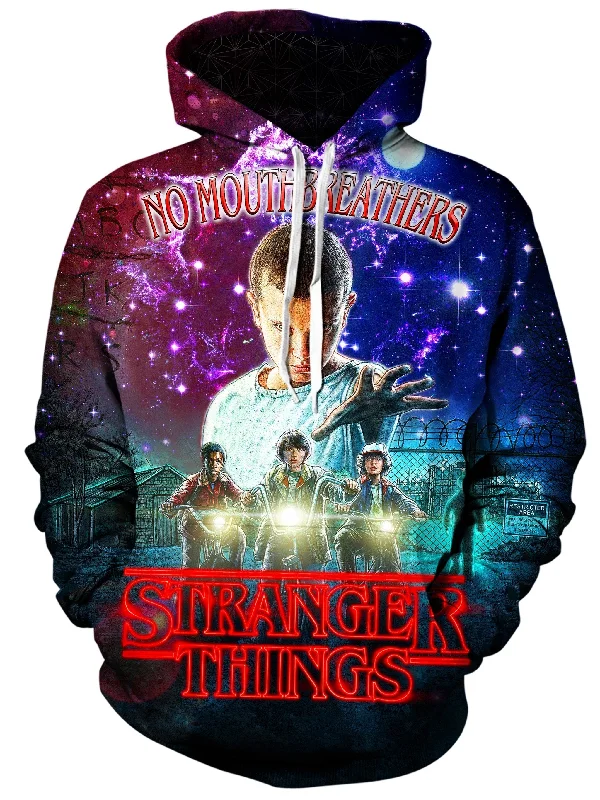 Stranger Things Unisex Hoodie Hoodie with Button Placket Classic Preppy
