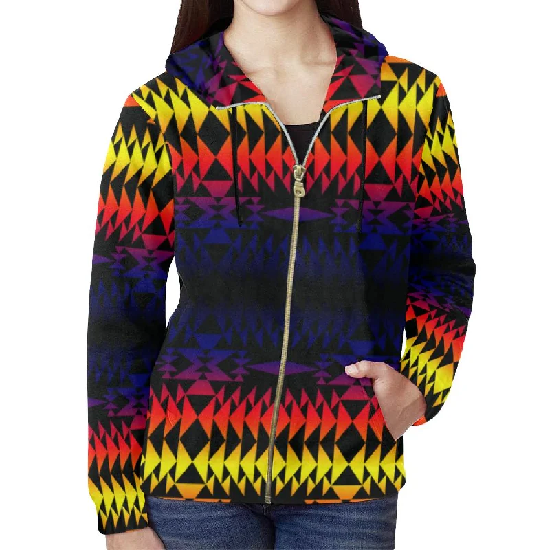 Two Worlds Apart Full Zip Hoodie for Women Cotton Hoodie Fleece Lining Warmth