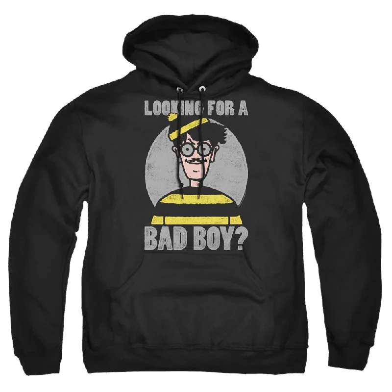 Where's Waldo Bad Boy - Pullover Hoodie Hoodie with Hem Contrast Bold Stylish
