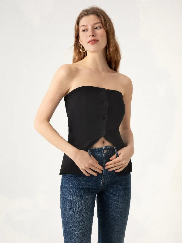 Longline Tube Waistcoat Elegant Longline Waistcoat Vest