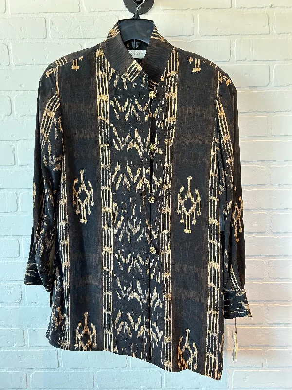 Black & Gold Blazer Dana Buchman, Size M Women's Advanced Suit