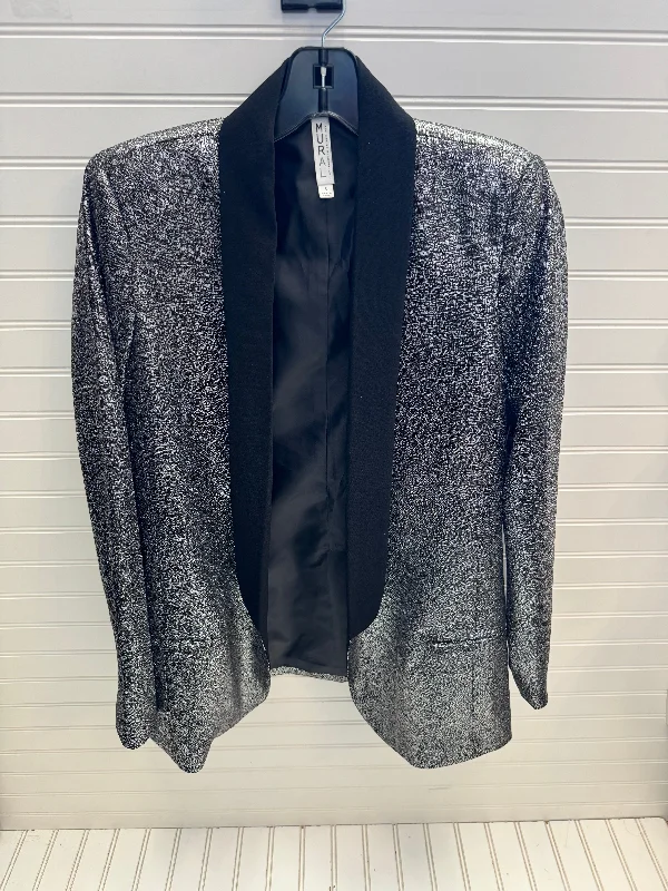Black & Silver Blazer Mural, Size S Women's Vintage Suit