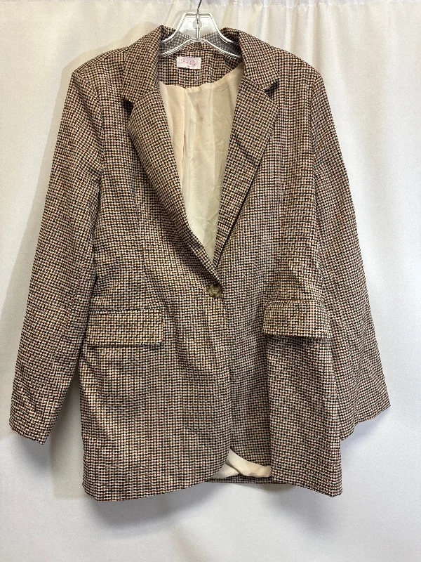 Brown Blazer Pink Lily, Size Xl Women's High-End Blazer