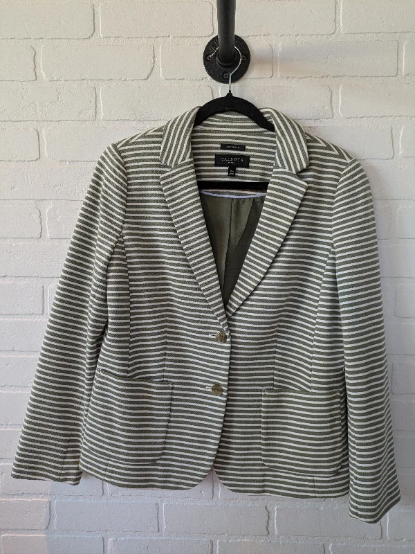 Green & White Blazer Talbots, Size M Women's Luxurious Jacket