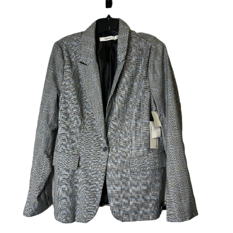 Grey Blazer By Just Fab, Size: L Women's High-End Blazer