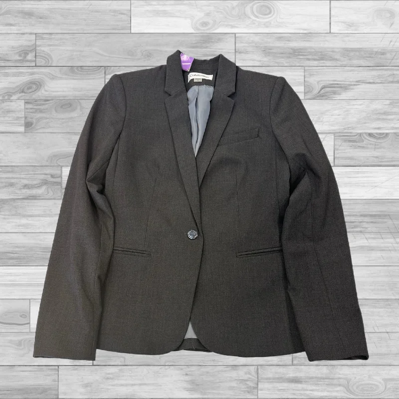 Grey Blazer Calvin Klein, Size 2 Women's Patchwork Suit