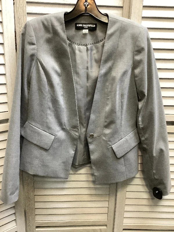 Grey Blazer Karl Lagerfeld, Size 2 Women's Elegant Blazer
