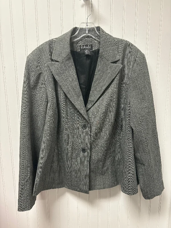 Grey Blazer Rafaella, Size 1x Women's Elegant Suit