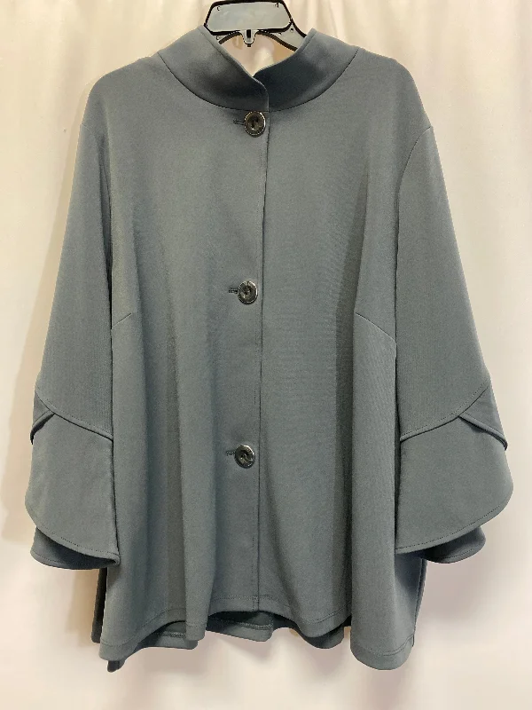 Grey Blazer Susan Graver, Size 4x Women's High-End Blazer