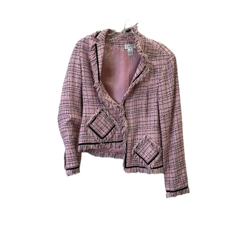 Pink Blazer By Allison Taylor, Size: M Silk Women's Blazer