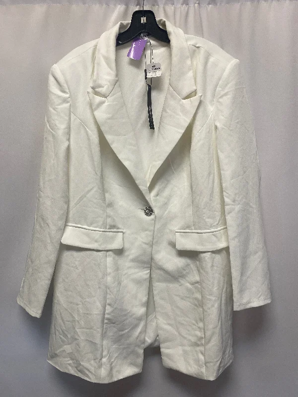 White Blazer Fashion Nova, Size 3x Women's Handmade Blazer