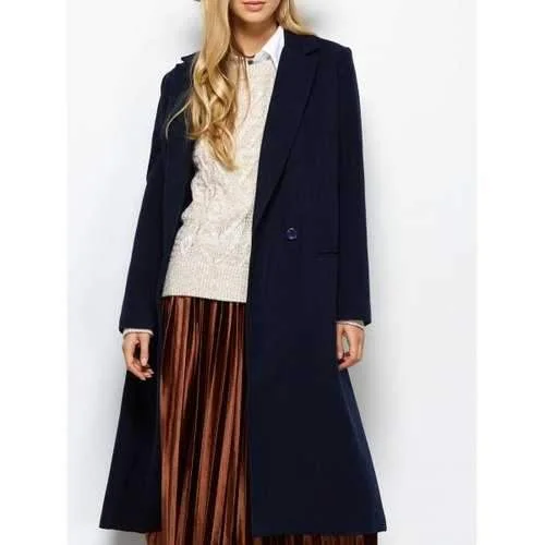 Laple Maxi Coat with Pocket - Purplish Blue S Boat Neck Jacket Square Neck Jacket One-Shoulder Jacket Laple Maxi Coat with Pocket - Purplish Blue S Boat Neck Jacket Square Neck Jacket One-Shoulder Jacket
