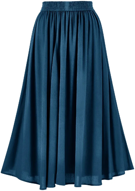 Rowan Petticoat Limited Edition Blues Satin Silk Chiffon