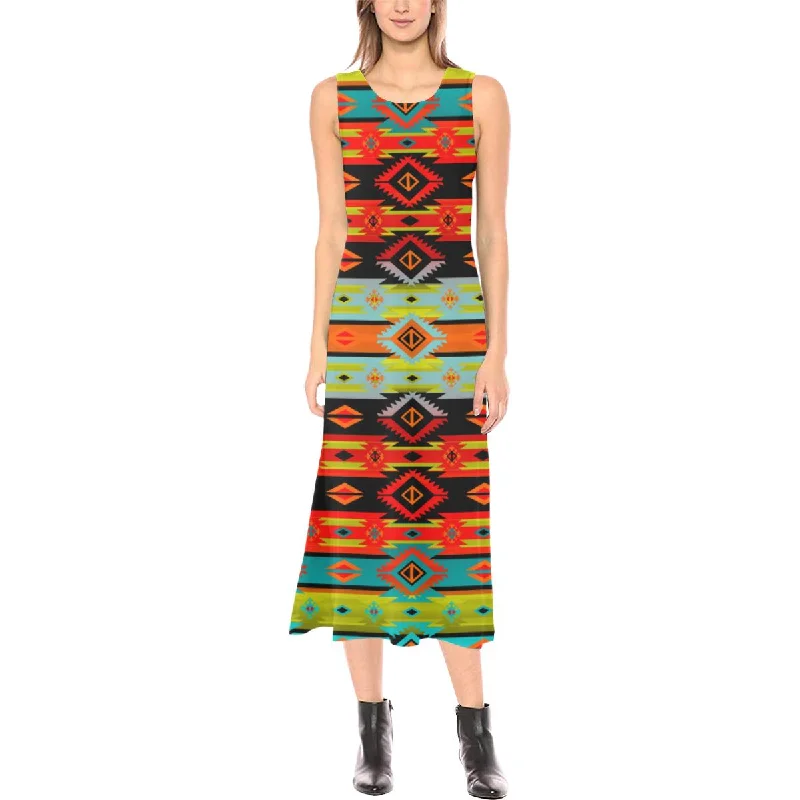 Adobe Kiva Phaedra Sleeveless Open Fork Long Dress Tunics Cozy soft