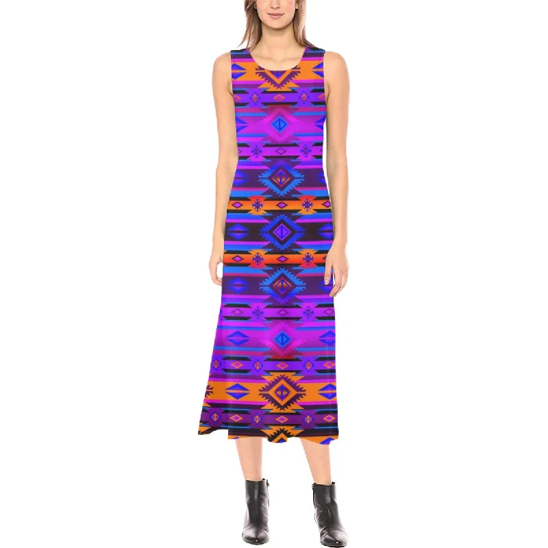 Adobe Morning Phaedra Sleeveless Open Fork Long Dress Tunics Sophisticated sleek
