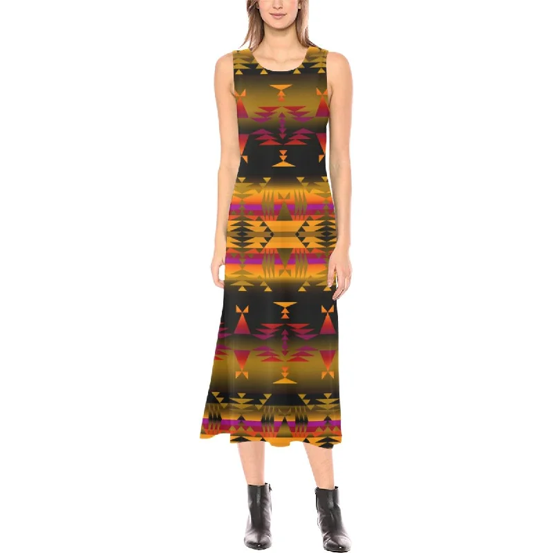 Between the Sierra Mountains Phaedra Sleeveless Open Fork Long Dress Tunics Yoga stretchy Between the Sierra Mountains Phaedra Sleeveless Open Fork Long Dress Tunics Yoga stretchy