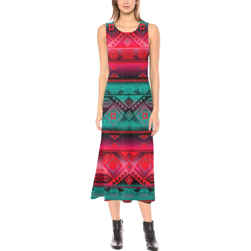 California Coast Summer Gather Phaedra Sleeveless Open Fork Long Dress Tunics Formal black California Coast Summer Gather Phaedra Sleeveless Open Fork Long Dress Tunics Formal black