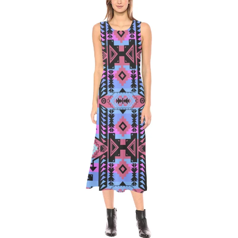Chiefs Mountain Sunset Phaedra Sleeveless Open Fork Long Dress sweetheart Neckline Romantic Chiefs Mountain Sunset Phaedra Sleeveless Open Fork Long Dress sweetheart Neckline Romantic