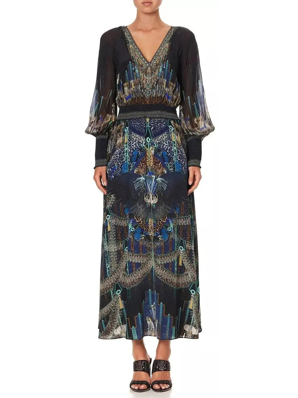 Dress with Shirred Waist and Cuff Tunics Business professional