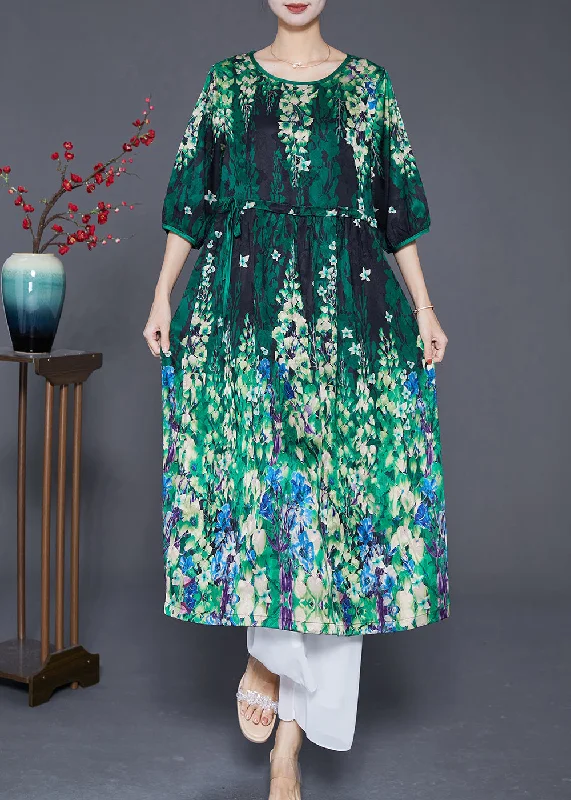 Elegant Oversized Cinched Wear On Both Sides Silk Long Dresses Summer Tunics Luxurious premium Elegant Oversized Cinched Wear On Both Sides Silk Long Dresses Summer Tunics Luxurious premium