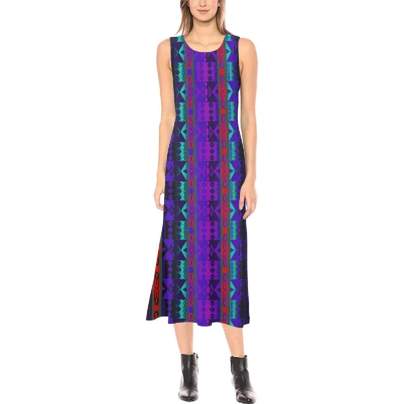 Inside the Warrior's Society Lodge Phaedra Sleeveless Open Fork Long Dress Tunics Leisure comfortable Inside the Warrior's Society Lodge Phaedra Sleeveless Open Fork Long Dress Tunics Leisure comfortable