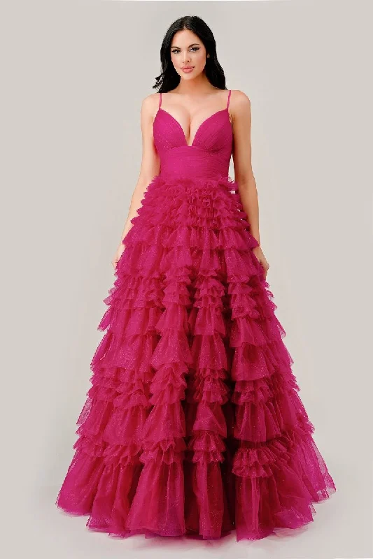 Formal Long Dress C156 by Ladivine Elegant Long Evening