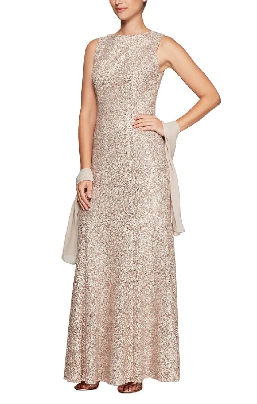 Long Sleeveless Fit & Flare Dress with Sequin Detail and Matching Shawl Stylish Fringed Shawl Cape Long Sleeveless Fit & Flare Dress with Sequin Detail and Matching Shawl Stylish Fringed Shawl Cape