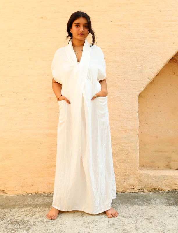 Shawl Collar Origami Long Kaftan Chic Knit Shawl Poncho