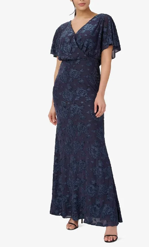 Adrianna Papell AP1E209986 - Embroidered Floral Long Dress Tunics Luxurious high-end