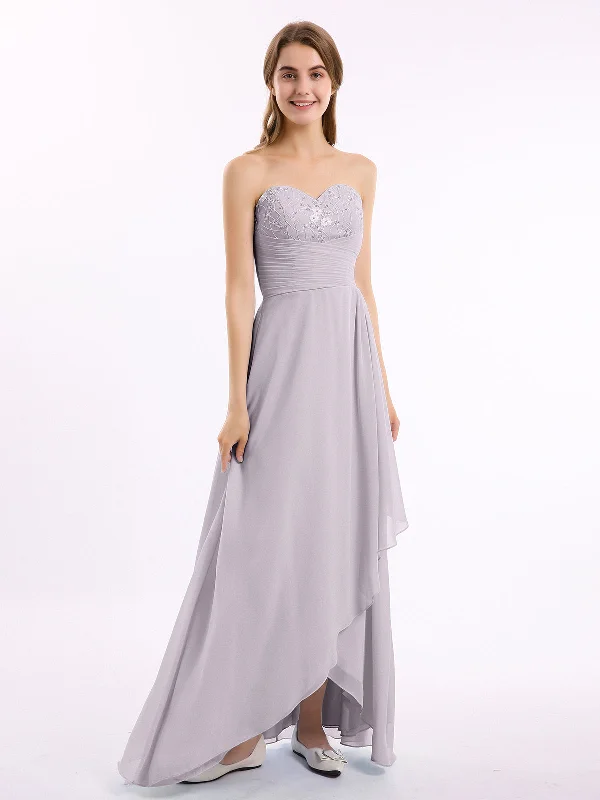 Strapless Sweetheart neck Long Dress with Beaded Dusk Tunics Sale discount