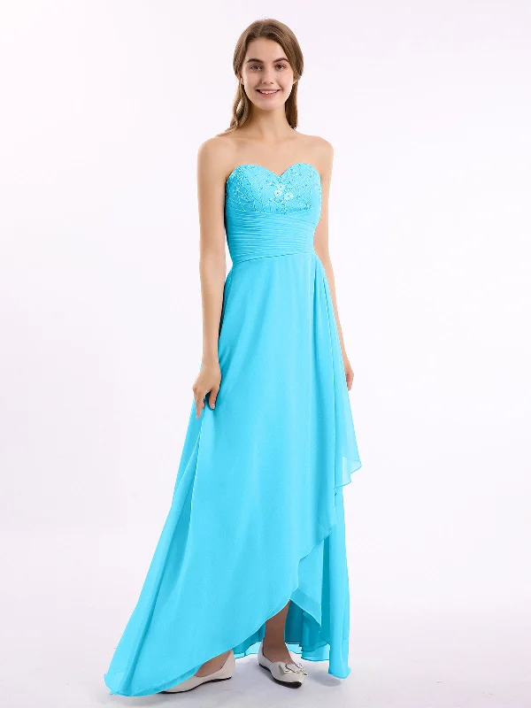 Strapless Sweetheart neck Long Dress with Beaded Pool Tunics Cozy soft