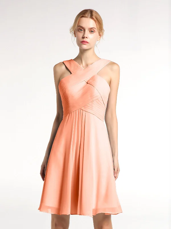 Cross Front Empire Waist Short Bridesmaid Dress Papaya Tunics Essential wardrobe