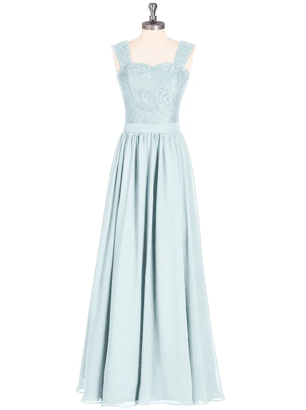 Shoulder Strap Lace AND CHIFFON Long Dress-Mist Tunics Practical durable