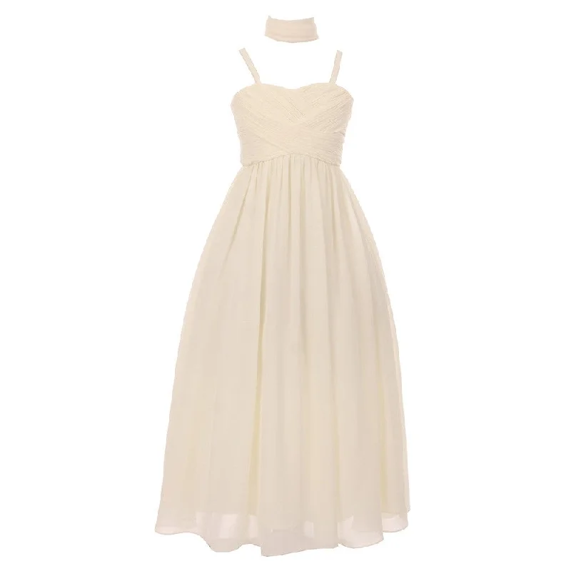 Big Girls Ivory Pleated Top Shawl Elegant Chiffon Junior Bridesmaid Dress 8-16 Trendy Boho Style Shawl Big Girls Ivory Pleated Top Shawl Elegant Chiffon Junior Bridesmaid Dress 8-16 Trendy Boho Style Shawl