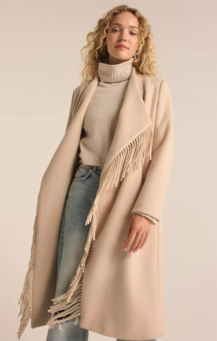 Alchemist Fringe Coat Appliqued Beaded Sequined