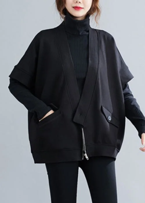 Black Pockets Patchwork Cotton Waistcoat V Neck Half Sleeve Fashionable Military Waistcoat Jacket Black Pockets Patchwork Cotton Waistcoat V Neck Half Sleeve Fashionable Military Waistcoat Jacket