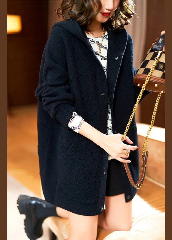 Black Pockets Patchwork Teddy Faux Fur Coat Button Long Sleeve Buttoned Toggled Snapped Black Pockets Patchwork Teddy Faux Fur Coat Button Long Sleeve Buttoned Toggled Snapped
