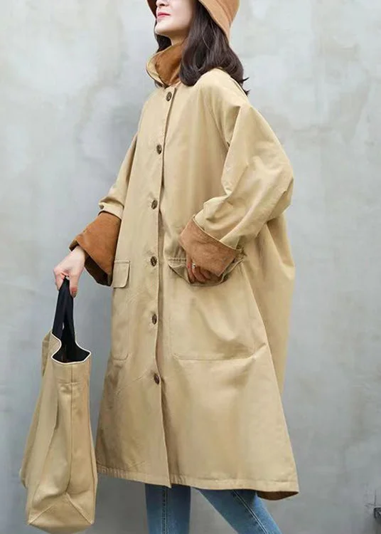 Brown Pockets Patchwork Corduroy Coat Peter Pan Collar Long Sleeve Crew Neck V-Neck Boat Neck Brown Pockets Patchwork Corduroy Coat Peter Pan Collar Long Sleeve Crew Neck V-Neck Boat Neck