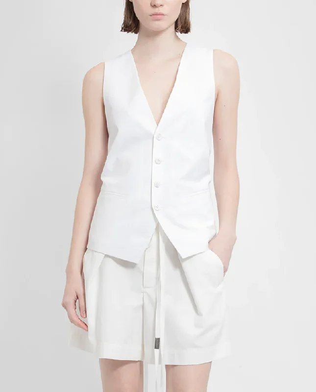 Charlotte Classic Waistcoat Chic Open-Front Waistcoat Vest