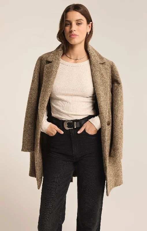 Hawthorne Herringbone Coat Coat Overcoat Trench Coat