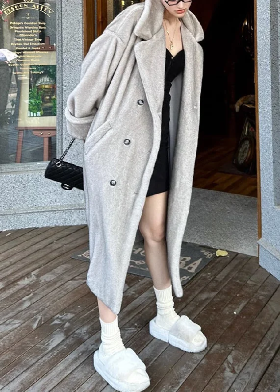 Italian Silver Brown Peter Pan Collar Pockets Patchwork Mink Velvet Coat Winter Shawl Collar Notch Collar Lapel Collar Italian Silver Brown Peter Pan Collar Pockets Patchwork Mink Velvet Coat Winter Shawl Collar Notch Collar Lapel Collar