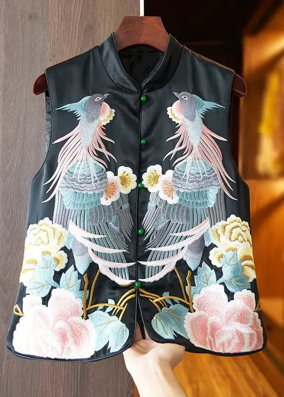 Organic Black Stand Collar Print Waistcoat Sleeveless Casual Hooded Waistcoat Jacket Organic Black Stand Collar Print Waistcoat Sleeveless Casual Hooded Waistcoat Jacket
