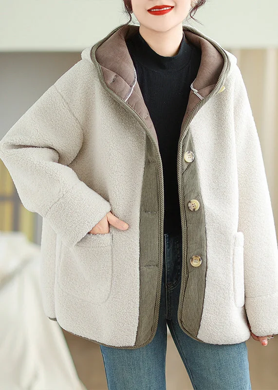 Plus Size Apricot Hooded Pockets Patchwork Faux Fur Warm Fleece Coat Winter Raincoat Turtleneck Coat Wrap Coat Plus Size Apricot Hooded Pockets Patchwork Faux Fur Warm Fleece Coat Winter Raincoat Turtleneck Coat Wrap Coat