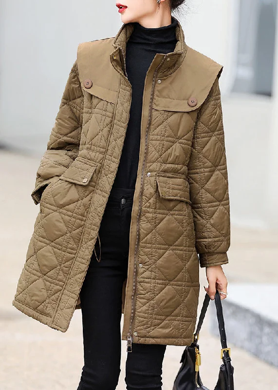 Style Coffee Stand Collar Pockets Patchwork Fine Cotton Filled Winter Coat Vest Waistcoat Gilet Style Coffee Stand Collar Pockets Patchwork Fine Cotton Filled Winter Coat Vest Waistcoat Gilet