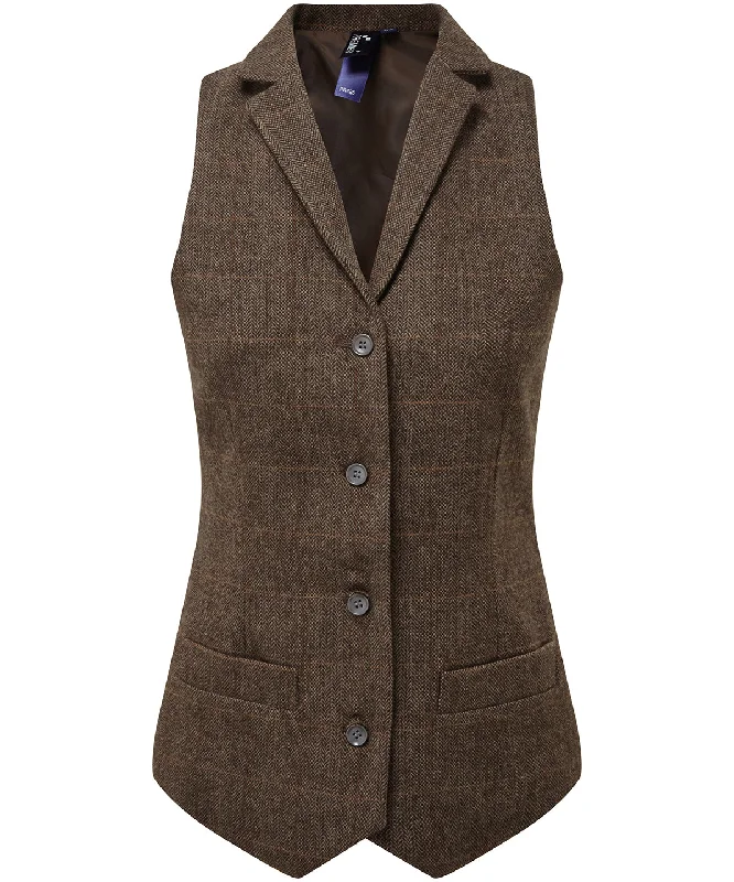 Brown Check - Women's herringbone waistcoat Trendy Plaid Waistcoat Vest