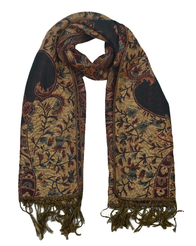 Ladies Multicolored floral Pattern Scarves & Winter Wraps Shawls Stylish Long Shawl Wrap