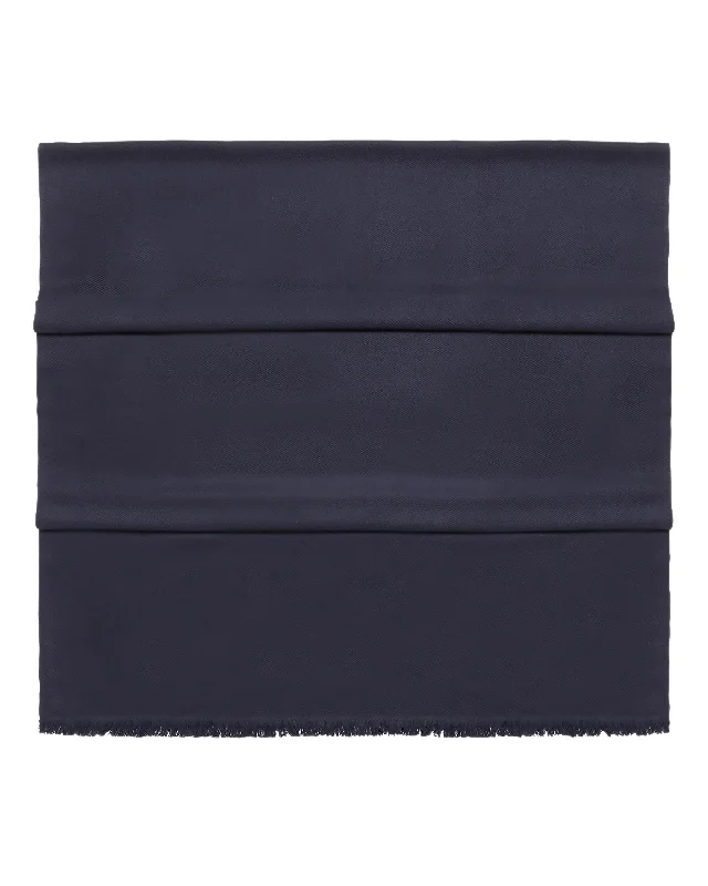 Women's Pashmina Cashmere Shawl Navy Blue Cozy Woolen Shawl Cape
