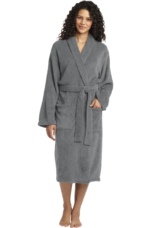 Port Authority Plush Microfleece Shawl Collar Robe. R102 Trendy Knitted Shawl Wrap