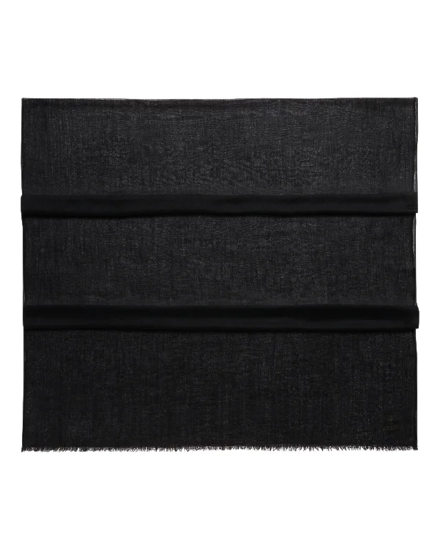 Women's Ultrafine Pashmina Cashmere Shawl Black Elegant Silk Shawl Wrap